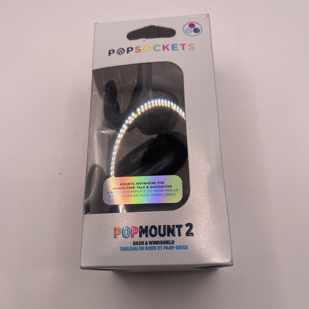 PopSockets PopMount Desk Car Dash & Windshield Mount - Black
